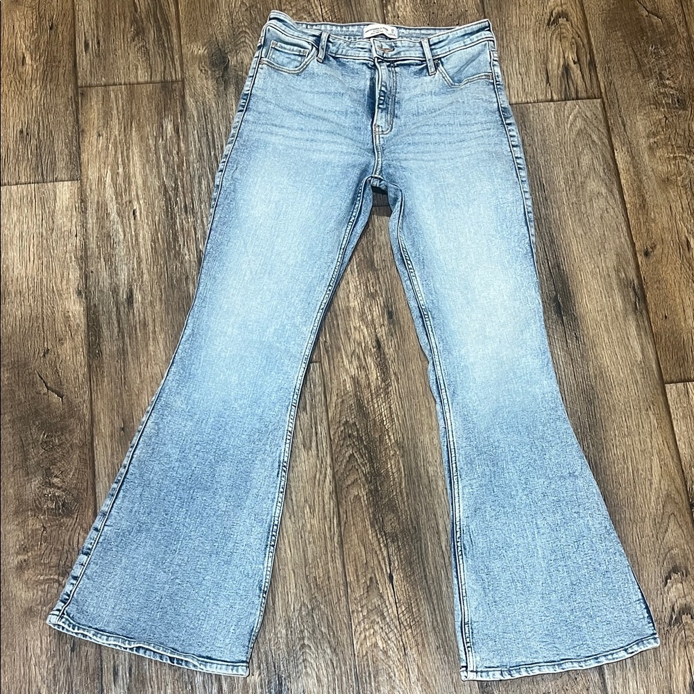 Abercrombie & Fitch Light Blue Wide Leg Jeans